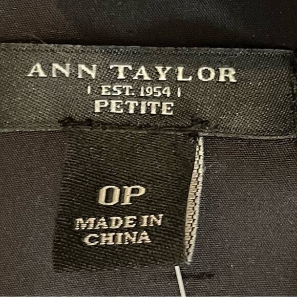 Ann Taylor Party Date Night Little Black Dress With Ruffled Bodice NWT Size 0P - Picture 9 of 15